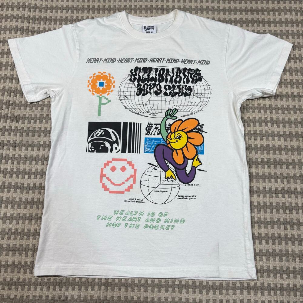 Billionaire Boys Club BB Flora Graphic‎ T-Shirt White Size M Preowned